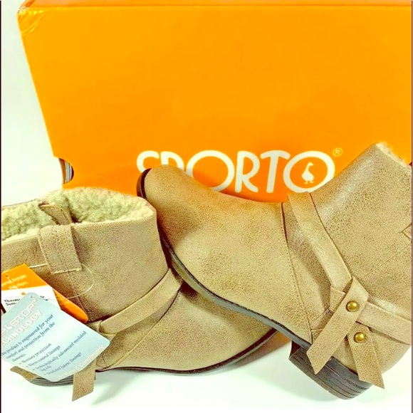 Sporto "Nina" Brown Suede Ankle Winter Boot 7 M - Picture 1 of 3